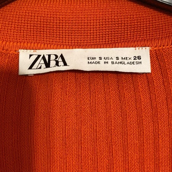 Zara Orange Sweater Size Small - Picture 3 of 4